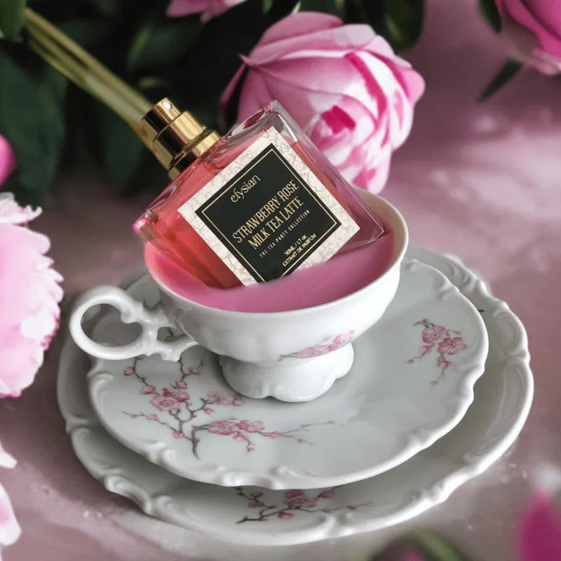 Elysian Strawberry Rose Milk Tea Latte